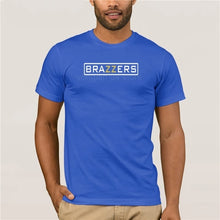 Load image into Gallery viewer, 2020 T Shirt Mens Short Sleeve Hot Brazzers Super black for men Novelty jersey cotton Short Sleeve Homme
