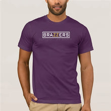 Load image into Gallery viewer, 2020 T Shirt Mens Short Sleeve Hot Brazzers Super black for men Novelty jersey cotton Short Sleeve Homme