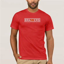 Load image into Gallery viewer, 2020 T Shirt Mens Short Sleeve Hot Brazzers Super black for men Novelty jersey cotton Short Sleeve Homme