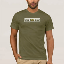 Load image into Gallery viewer, 2020 T Shirt Mens Short Sleeve Hot Brazzers Super black for men Novelty jersey cotton Short Sleeve Homme
