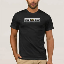 Load image into Gallery viewer, 2020 T Shirt Mens Short Sleeve Hot Brazzers Super black for men Novelty jersey cotton Short Sleeve Homme
