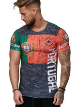 Load image into Gallery viewer, Summer Latest 3D Print Men's Spanish Casual Short Sleeve Slim T-Shirt Summer Tops Round Neck T-Shirt Soccer Spain Flag Fashion
